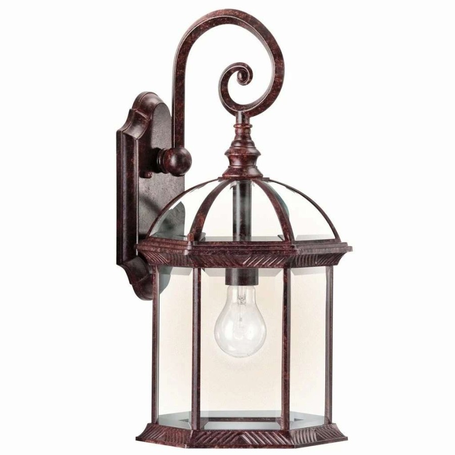 Lighting & Ceiling Fans * | Hot Sale Gracewood Hollow Hannah 1-Light Tannery Bronze Led Outdoor Wall Lantern