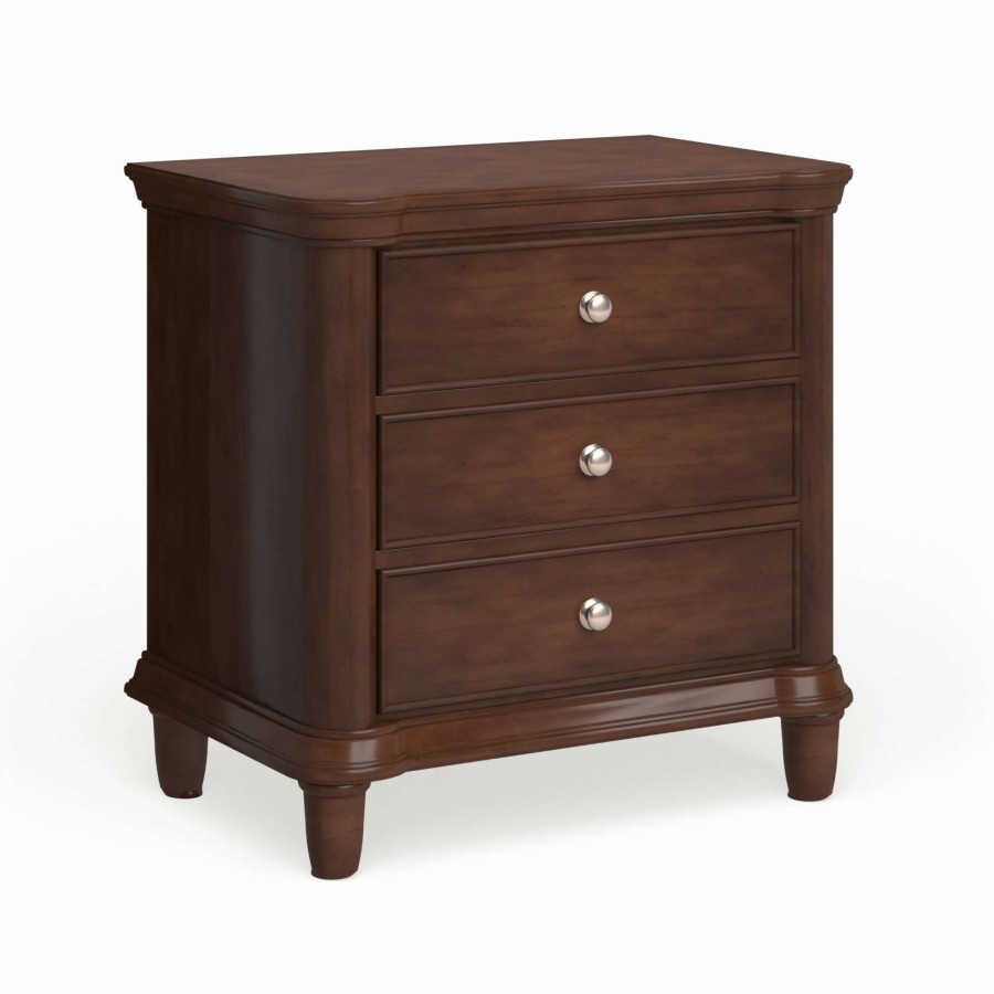 Home Goods * | Cheap Gracewood Hollow Keyes 3-Drawer Wood Nightstand