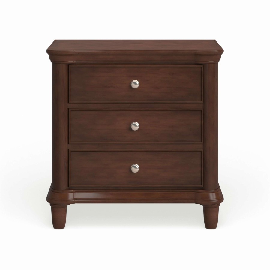 Home Goods * | Cheap Gracewood Hollow Keyes 3-Drawer Wood Nightstand