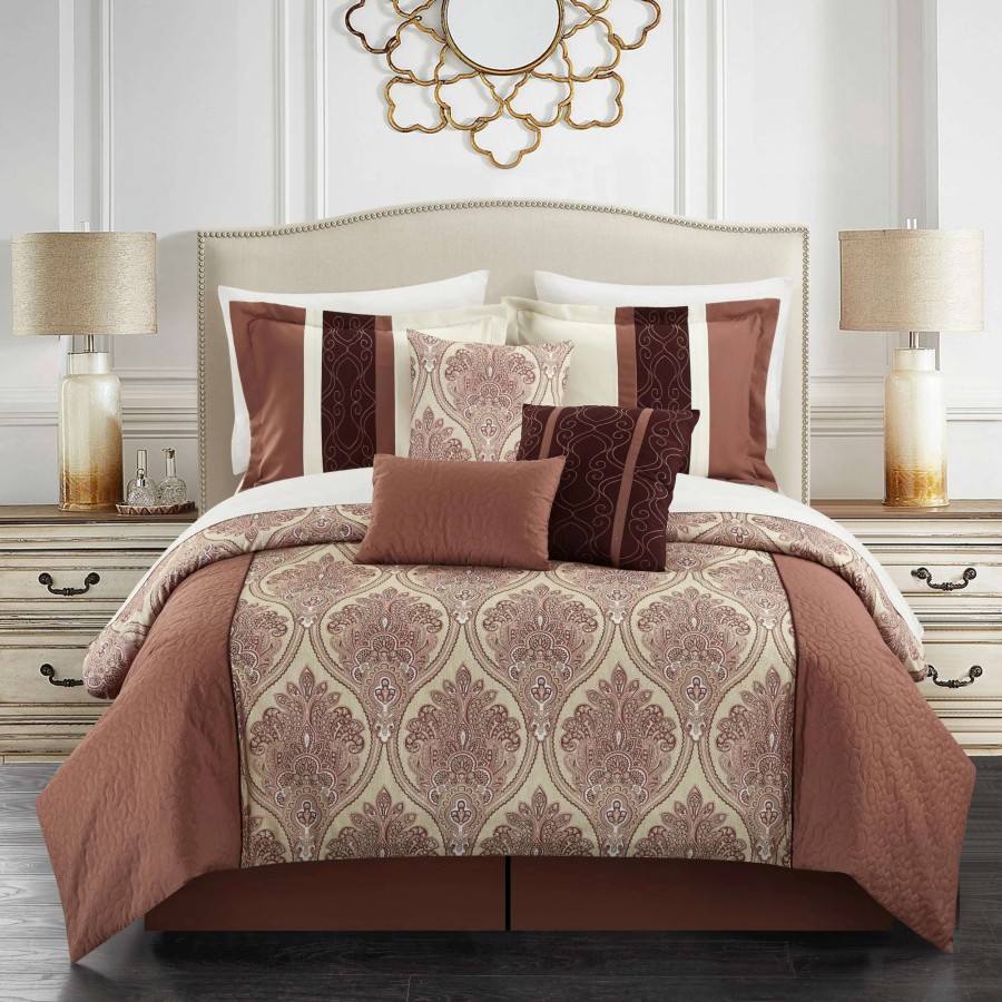 Bedding * | Deals Gracewood Hollow Hosseini 7-Piece Reversible Comforter Set