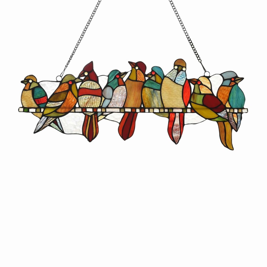 Home Goods * | Best Deal Gracewood Hollow Deffalah 145-Piece Stained Glass Birds Window Suncatcher