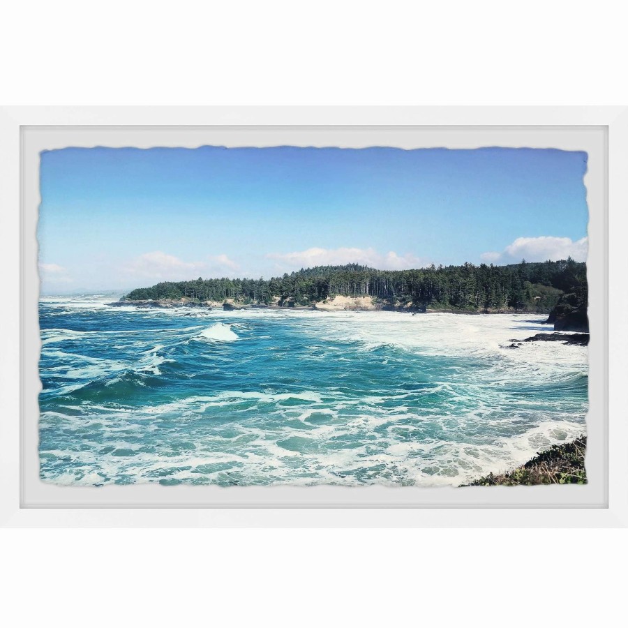 Home Goods * | Buy Gracewood Hollow Rough Seas And Waves Framed Painting Print