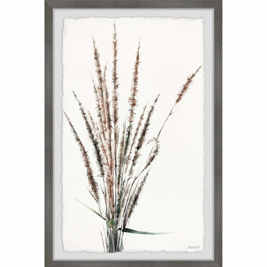 Home Goods * | Discount Gracewood Hollow Dried Grass Stems Framed Painting Print