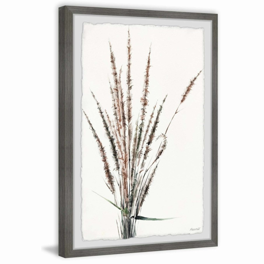 Home Goods * | Discount Gracewood Hollow Dried Grass Stems Framed Painting Print