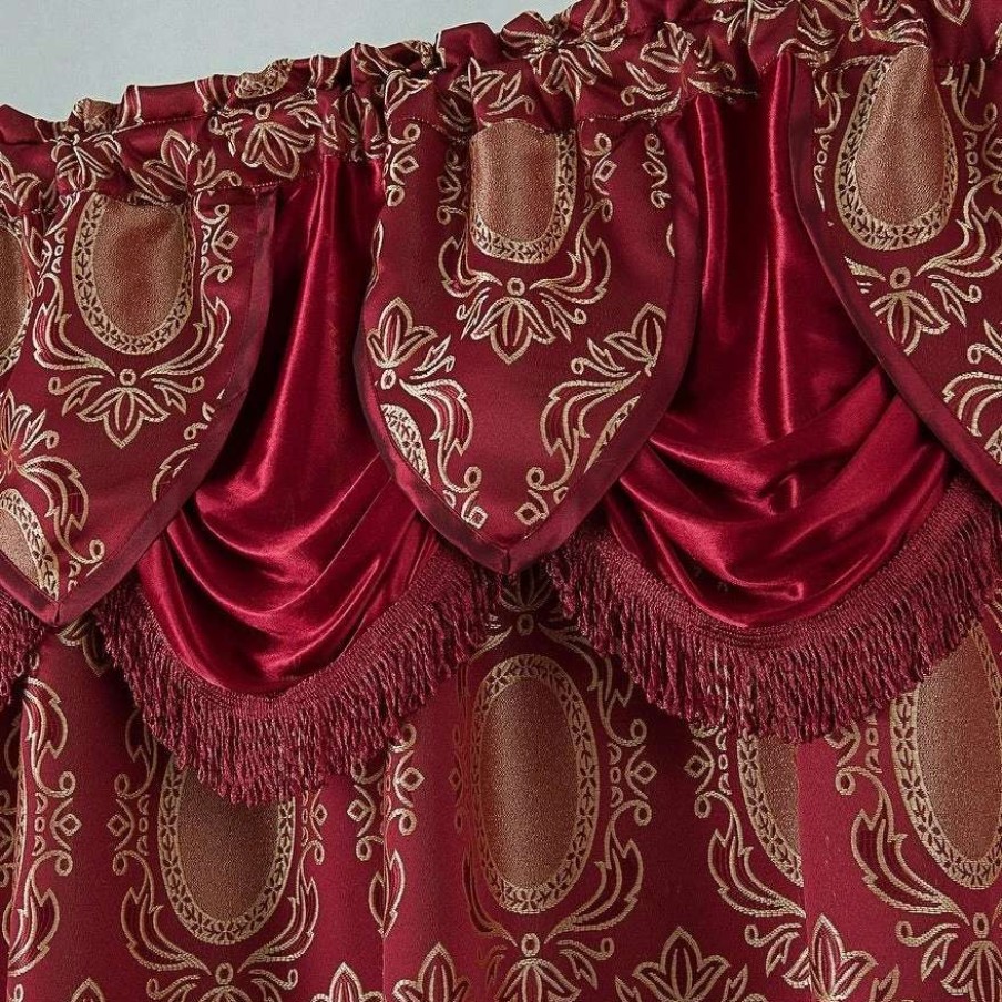 Home Goods * | Hot Sale Gracewood Hollow Mabanckou Textured Jacquard Single Rod Pocket Curtain Panel W/ Attached Valance (54 X 84) 54 X 84 In.