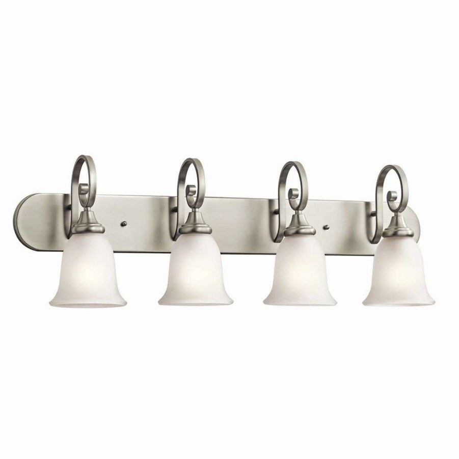 Lighting & Ceiling Fans * | Buy Gracewood Hollow Feraoun Collection 4-Light Brushed Nickel Led Bath/Vanity Light