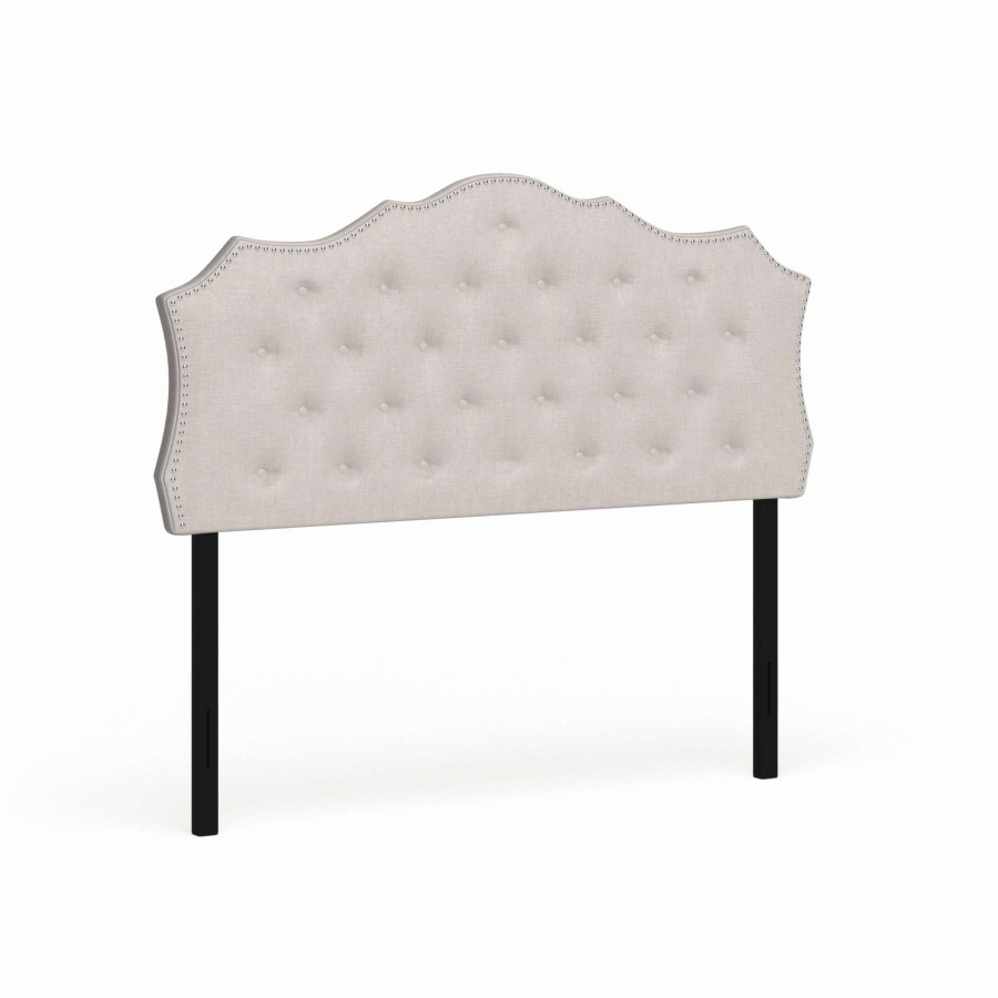 Home Goods * | Best Reviews Of Gracewood Hollow Farouk Fabric Headboard