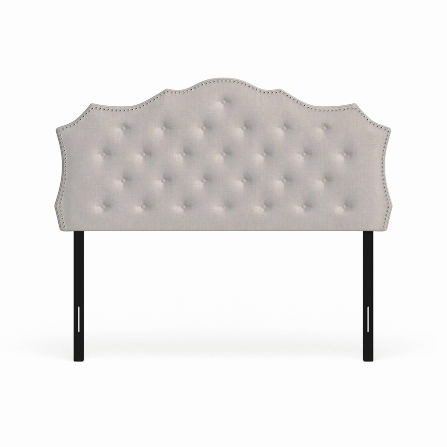 Home Goods * | Best Reviews Of Gracewood Hollow Farouk Fabric Headboard