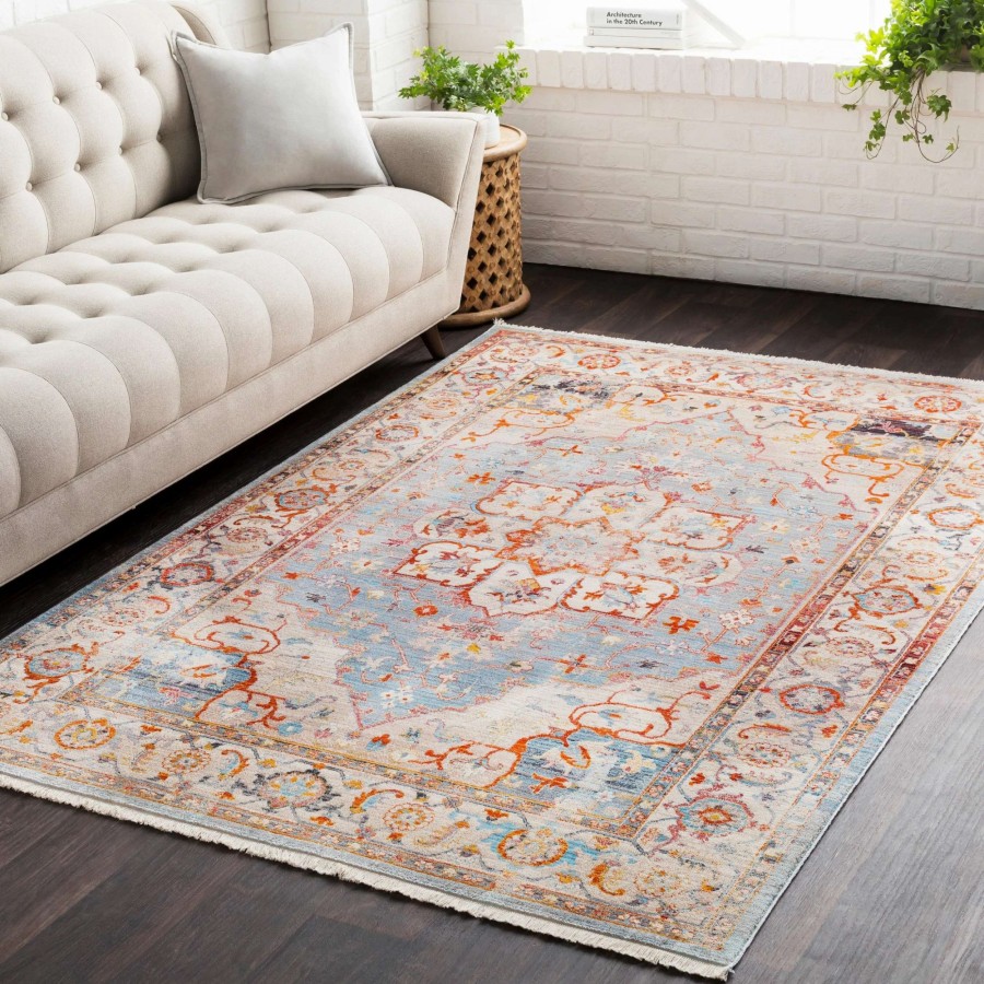 Home Goods * | Best Reviews Of Gracewood Hollow Daoud Vintage Persian Traditional Blue And Beige Runner Rug 2'7 X 9 Runner