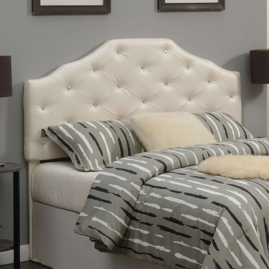 Home Goods * | Best Sale Gracewood Hollow Dayton Pearl Upholstered Queen Headboard