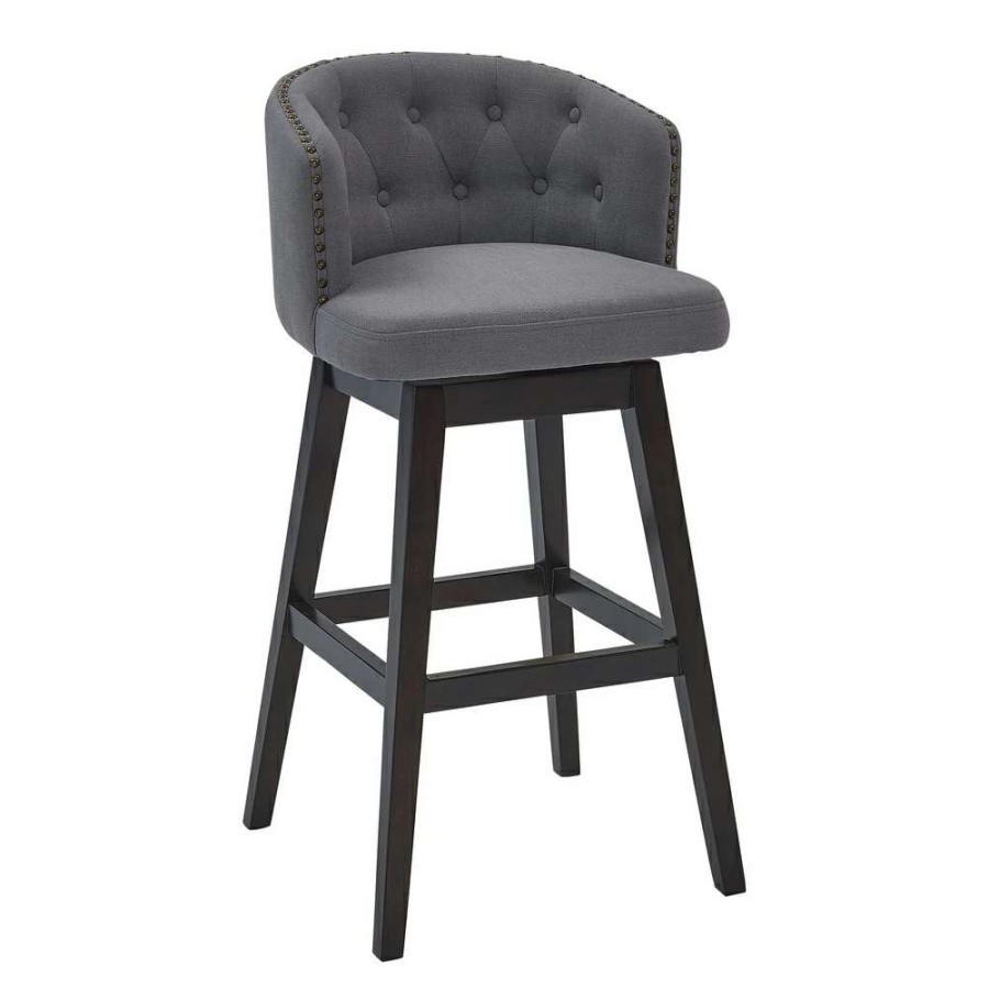 Home Goods * | Buy Gracewood Hollow Maraire Wood Swivel Barstool