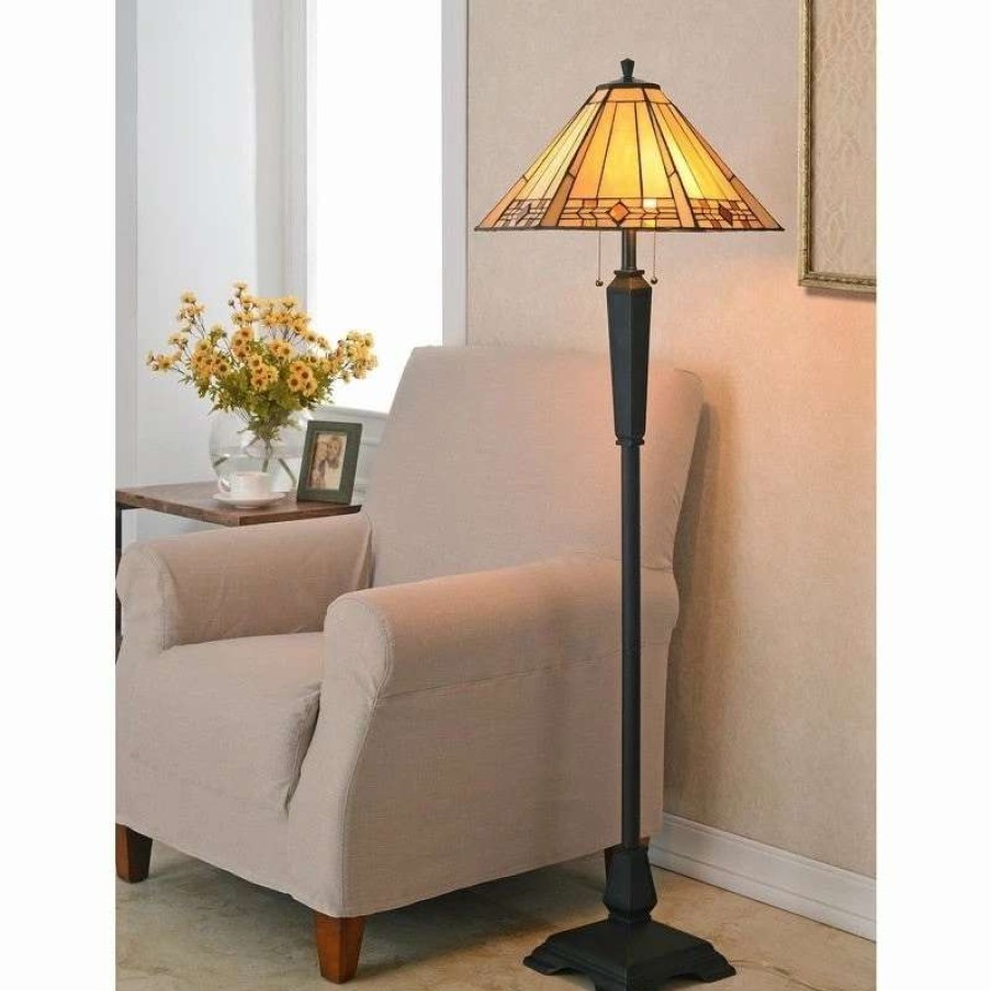 Lighting & Ceiling Fans * | Cheapest Gracewood Hollow Kiana 59-Inch Bronze Pull Chain Floor Lamp