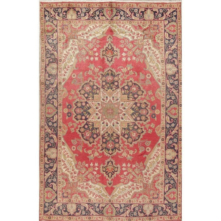 Home Goods * | Discount Gracewood Hollow Mwashinga Handmade Distressed Medallion Persian Area Rug 10'3 X 6'8