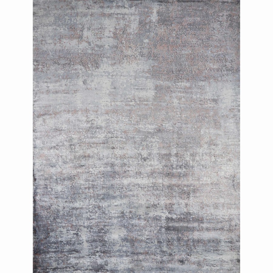 Home Goods * | Hot Sale Gracewood Hollow Belvore Ombre Silver Handmade Rug