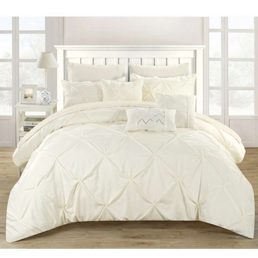 Bedding * | Wholesale Gracewood Hollow Charlene Pleated 10-Piece Bed In A Bag Set