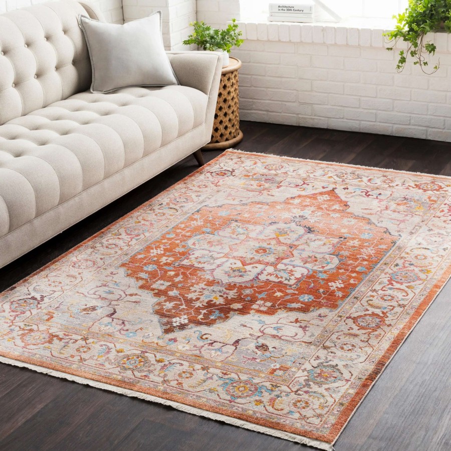 Home Goods * | Cheapest Gracewood Hollow Wideman Vintage Persian Traditional Red And Beige Area Rug 2 X 3