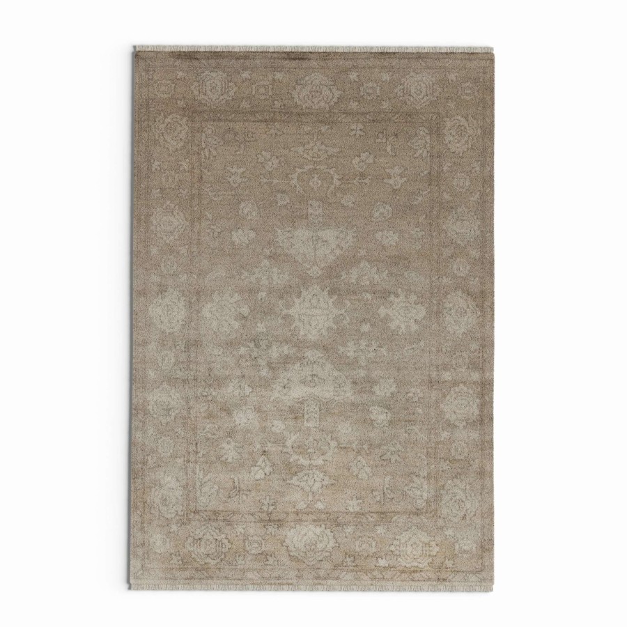 Home Goods * | Brand New Gracewood Hollow Whitehead Hand-Knotted Border New Zealand Wool Area Rug 2 X 3