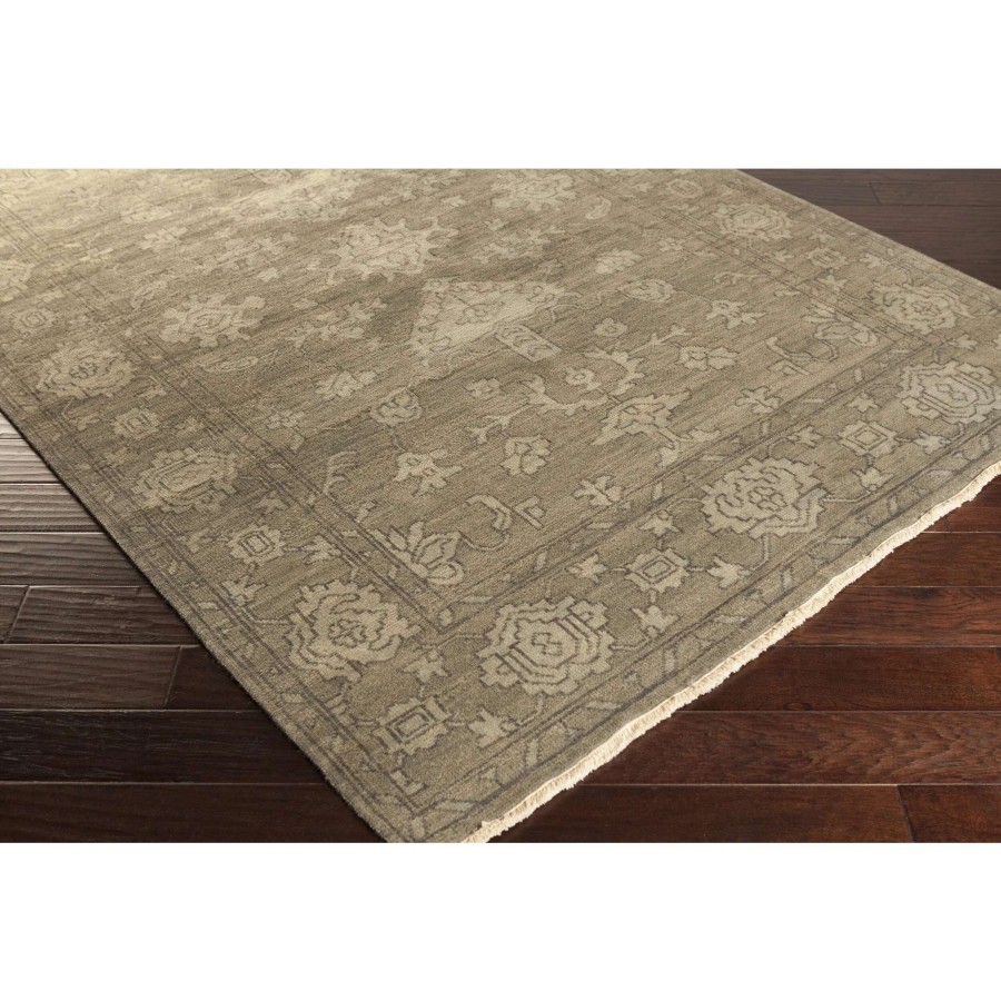 Home Goods * | Brand New Gracewood Hollow Whitehead Hand-Knotted Border New Zealand Wool Area Rug 2 X 3