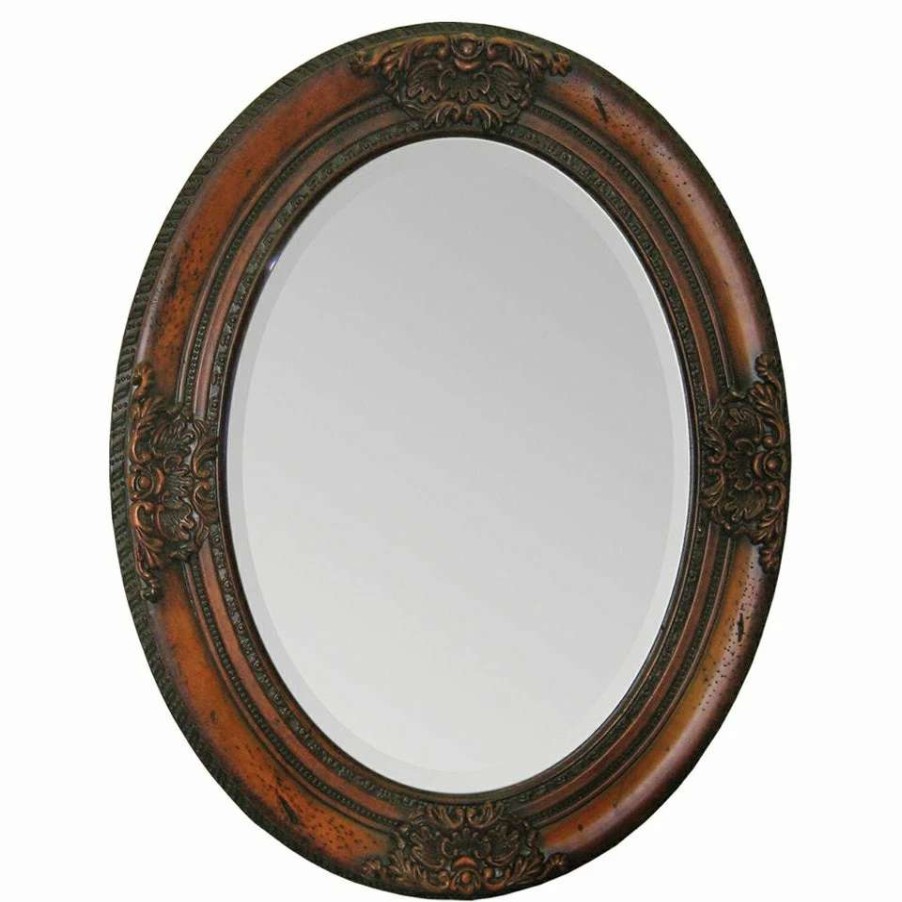 Home Goods * | Hot Sale Gracewood Hollow Gangasati Cherry Wood Mirror