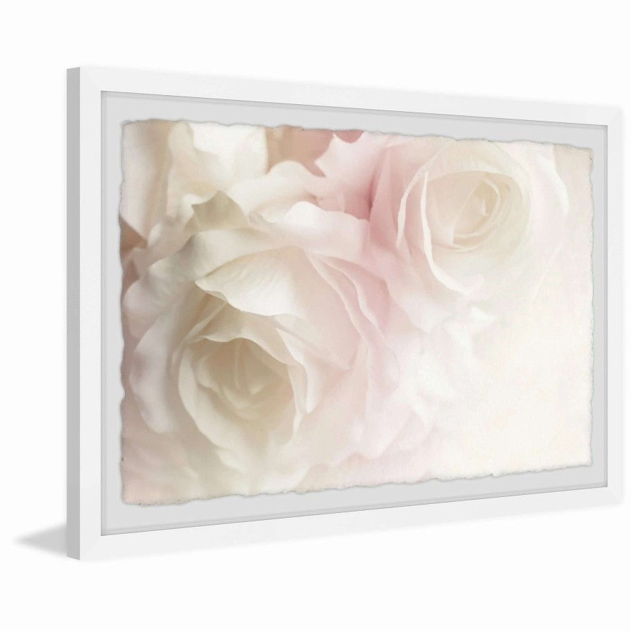 Home Goods * | Outlet Gracewood Hollow Heavenly White Bouquet Framed Painting Print