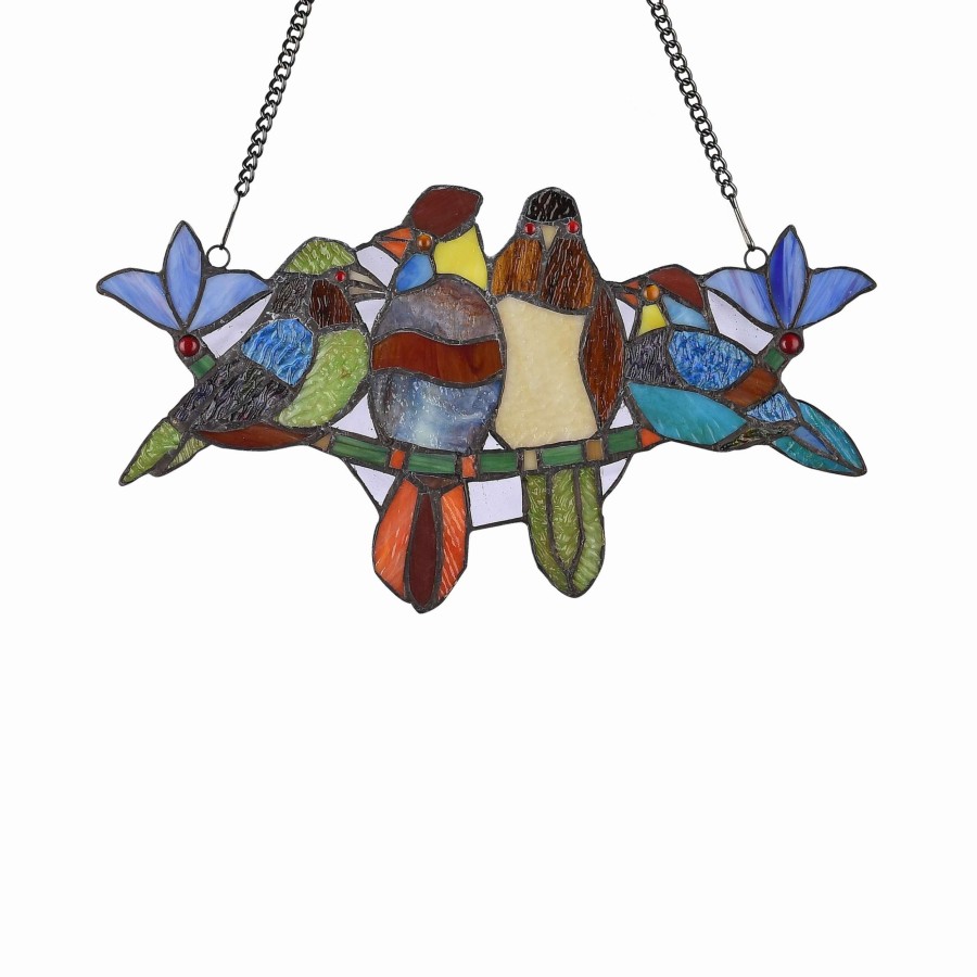 Home Goods * | Best Deal Gracewood Hollow Deffalah 78-Piece Stained Glass Birds Window Suncatcher