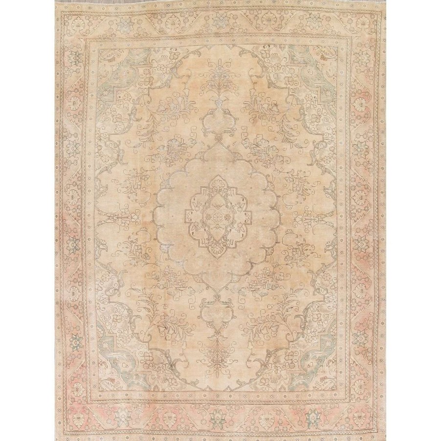 Home Goods * | Flash Sale Gracewood Hollow Mbise Handmade Distressed Medallion Persian Area Rug 12'5 X 9'5