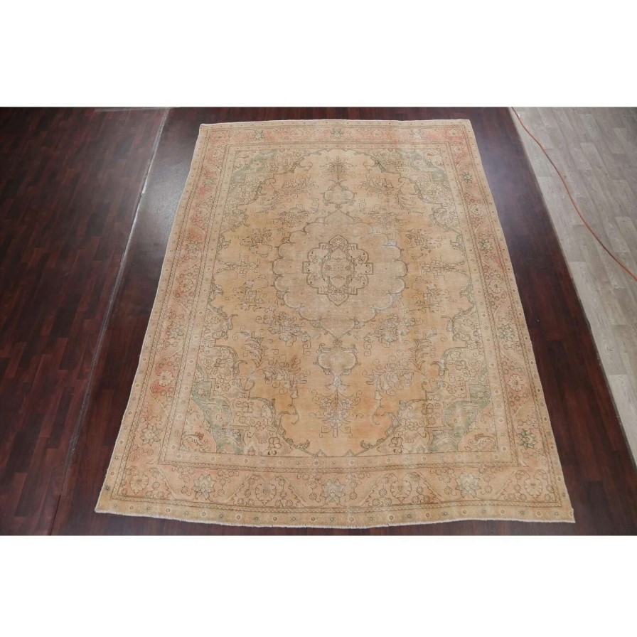 Home Goods * | Flash Sale Gracewood Hollow Mbise Handmade Distressed Medallion Persian Area Rug 12'5 X 9'5