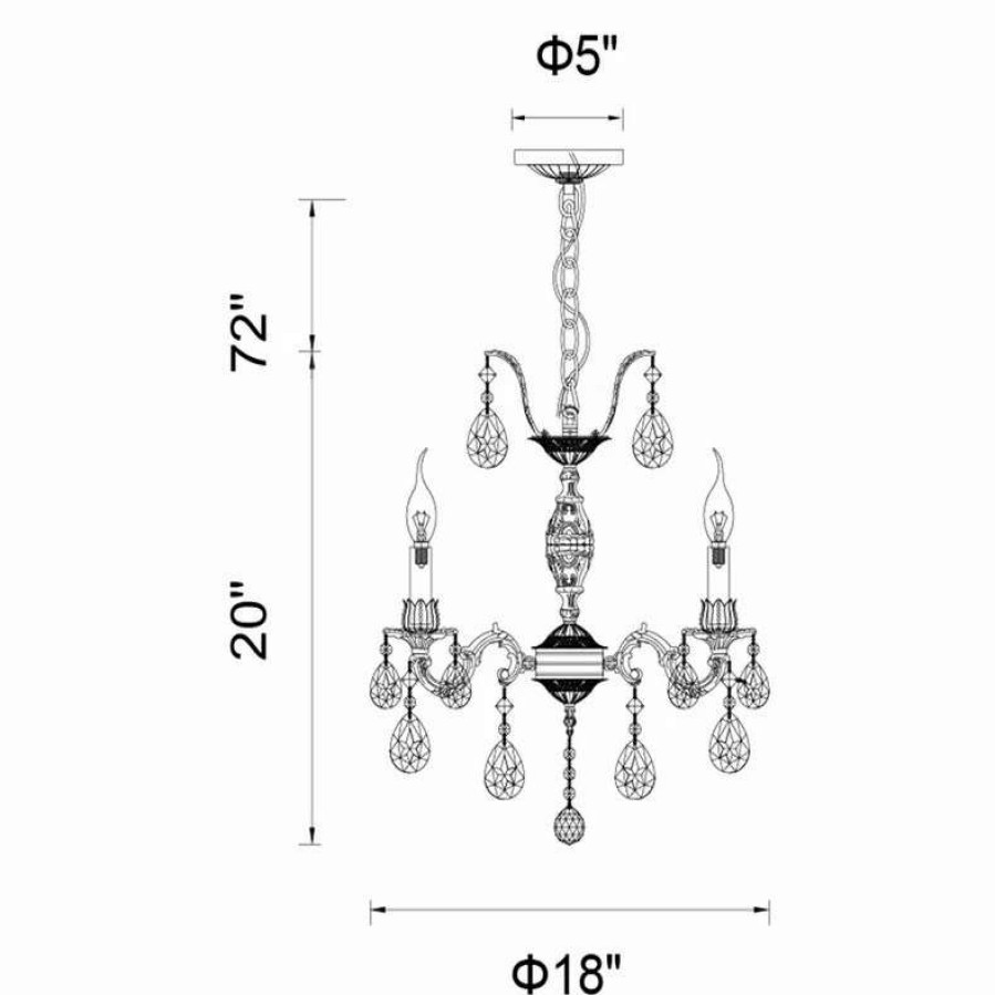 Lighting & Ceiling Fans * | Discount Gracewood Hollow Zouankeu 5-Light Antique Brass Chandelier With Crystal Accents