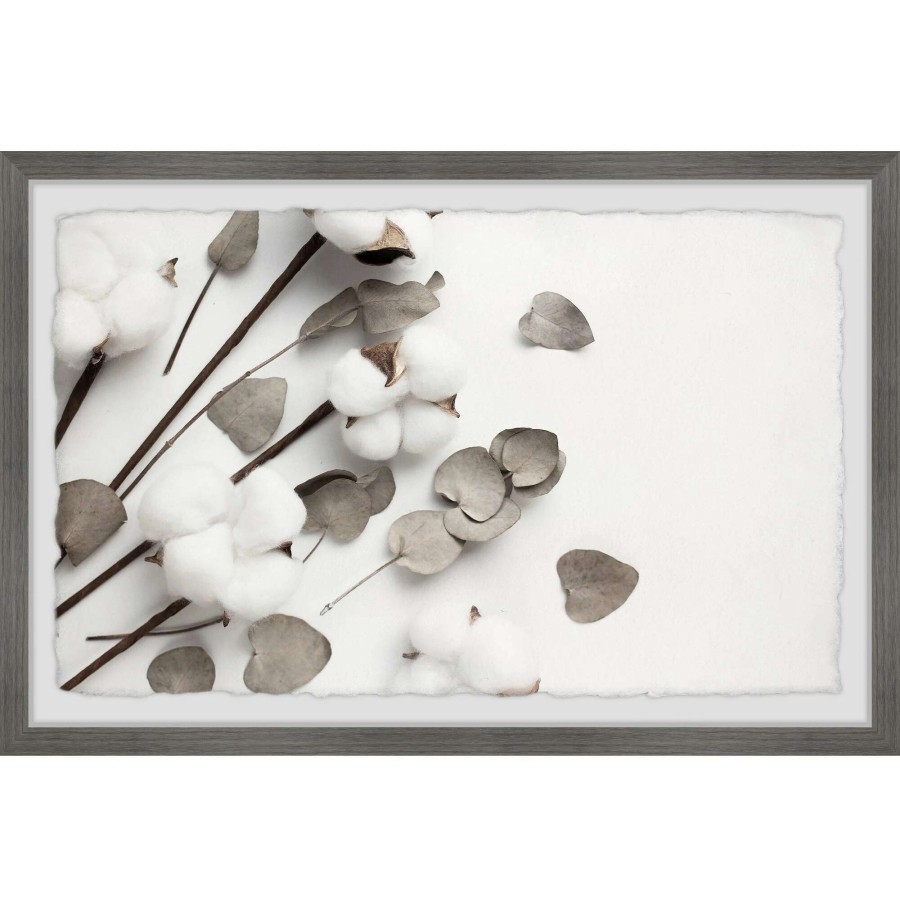 Home Goods * | Best Deal Gracewood Hollow Cotton Blossom Framed Painting Print