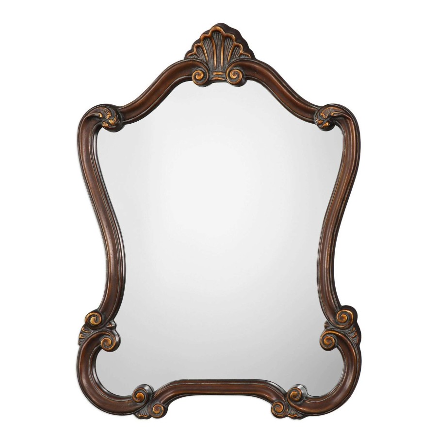 Home Goods * | Best Reviews Of Gracewood Hollow Madanhire Bronze Mirror 26X35X2