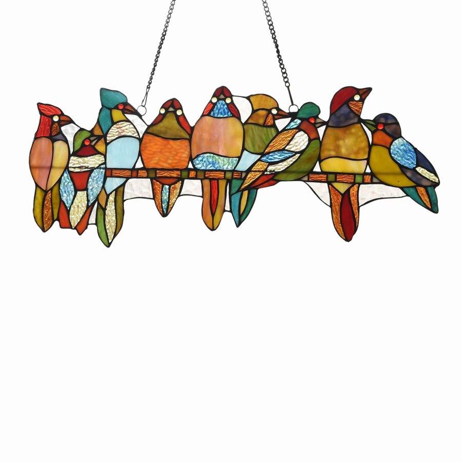 Home Goods * | Best Deal Gracewood Hollow Deffalah 141-Piece Stained Glass Birds Window Suncatcher