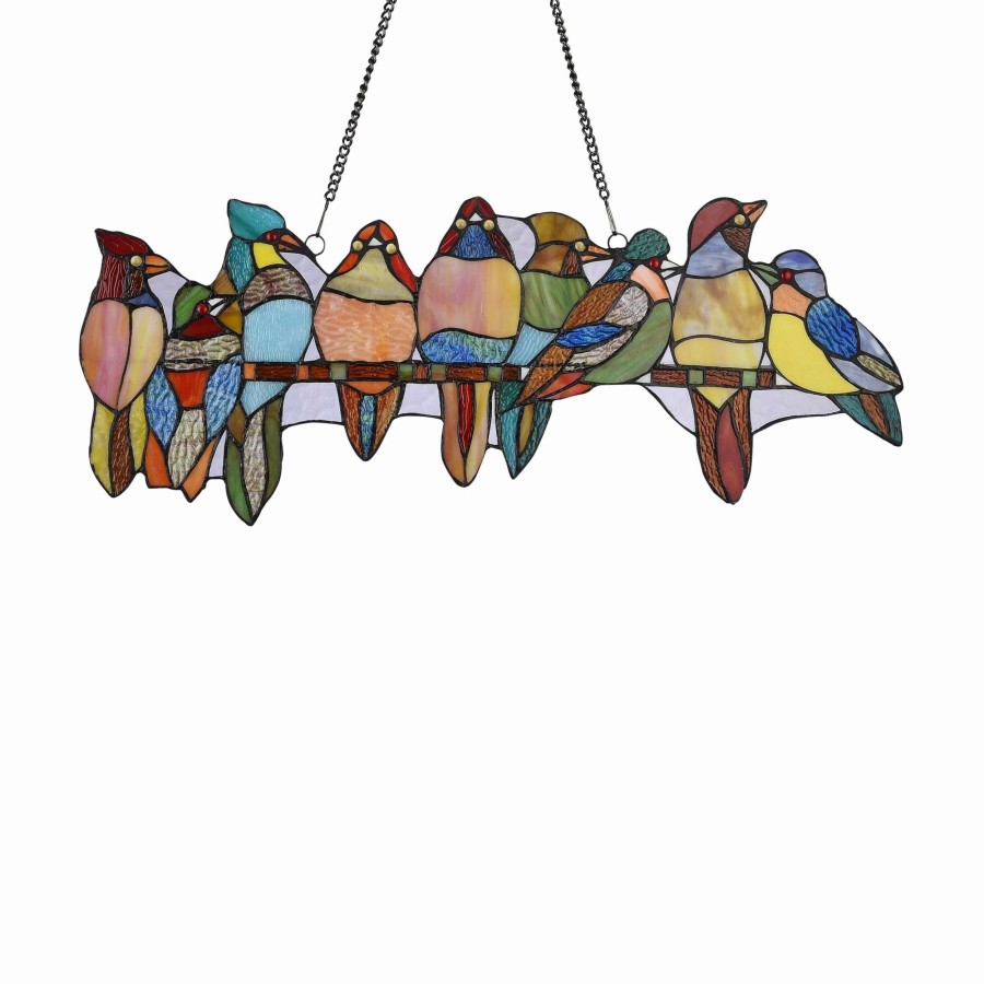 Home Goods * | Best Deal Gracewood Hollow Deffalah 141-Piece Stained Glass Birds Window Suncatcher