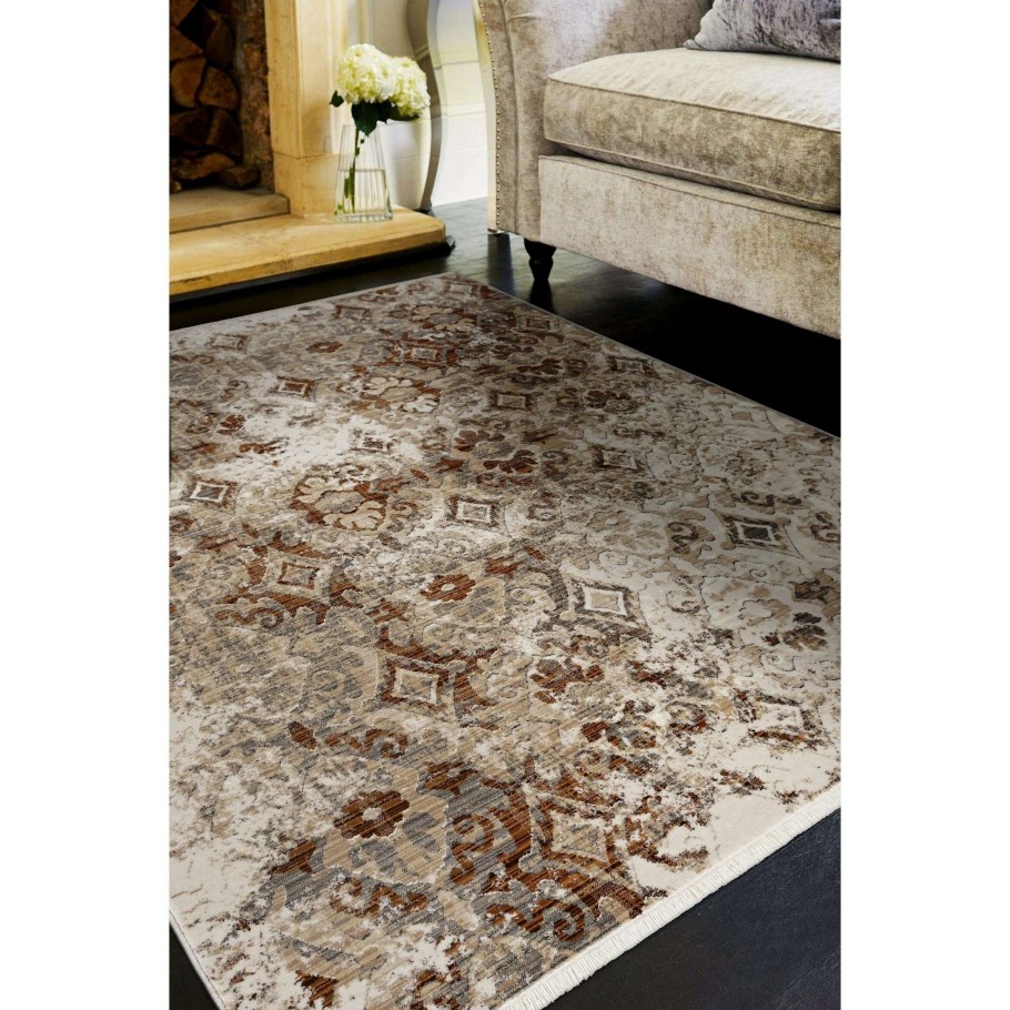 Home Goods * | Budget Gracewood Hollow Renza Distressed Emblum Rug