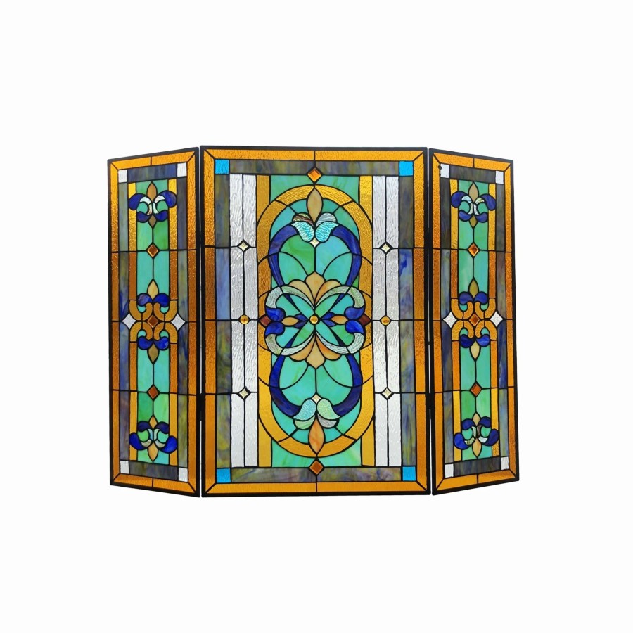 Home Goods * | Cheapest Gracewood Hollow Casper Multicolored 3-Panel Fireplace Screen