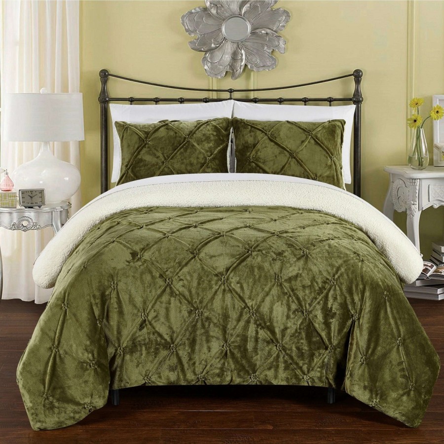 Bedding * | Flash Sale Gracewood Hollow George 3-Piece Bed-In-A-Bag Green Comforter Set