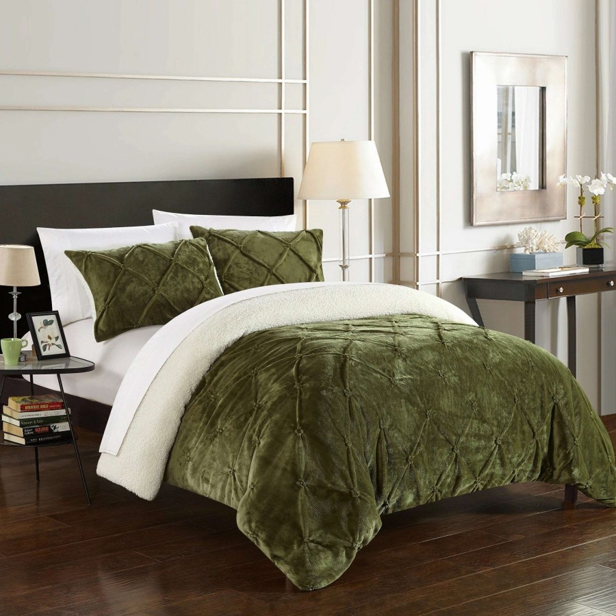 Bedding * | Flash Sale Gracewood Hollow George 3-Piece Bed-In-A-Bag Green Comforter Set