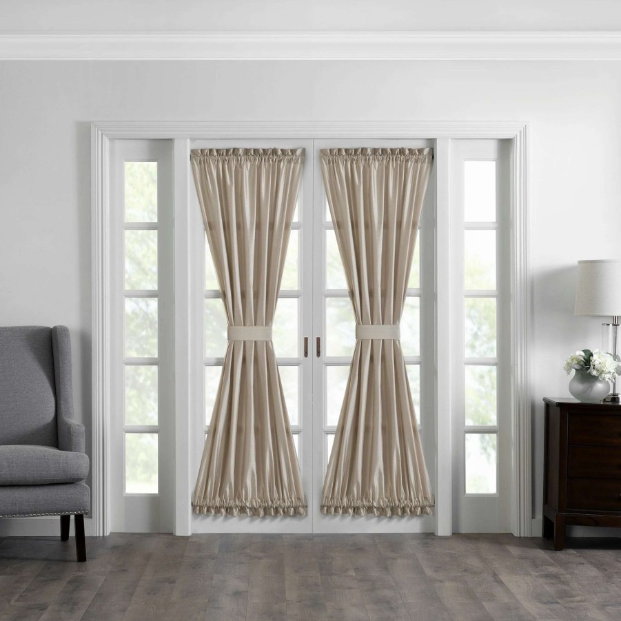 Home Goods * | Buy Gracewood Hollow Ford Faux Silk French Door Window Panel