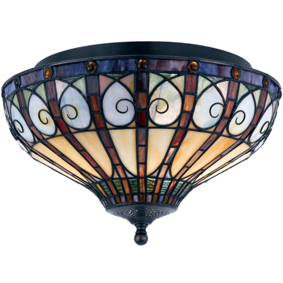 Lighting & Ceiling Fans * | Outlet Gracewood Hollow Mjeda 2-Light Vintage Bronze Flush Mount