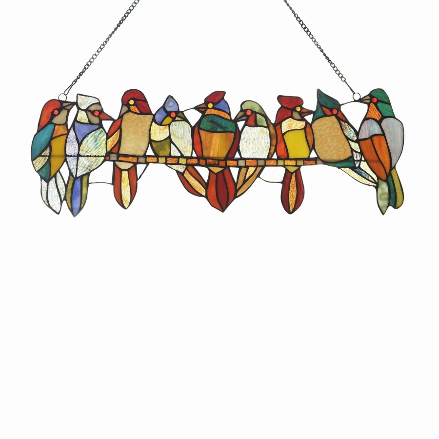 Home Goods * | Coupon Gracewood Hollow Deffalah 146-Piece Stained Glass Birds Window Suncatcher