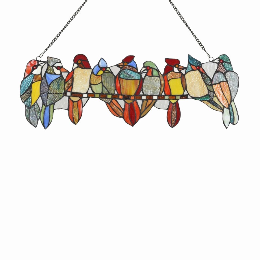 Home Goods * | Coupon Gracewood Hollow Deffalah 146-Piece Stained Glass Birds Window Suncatcher