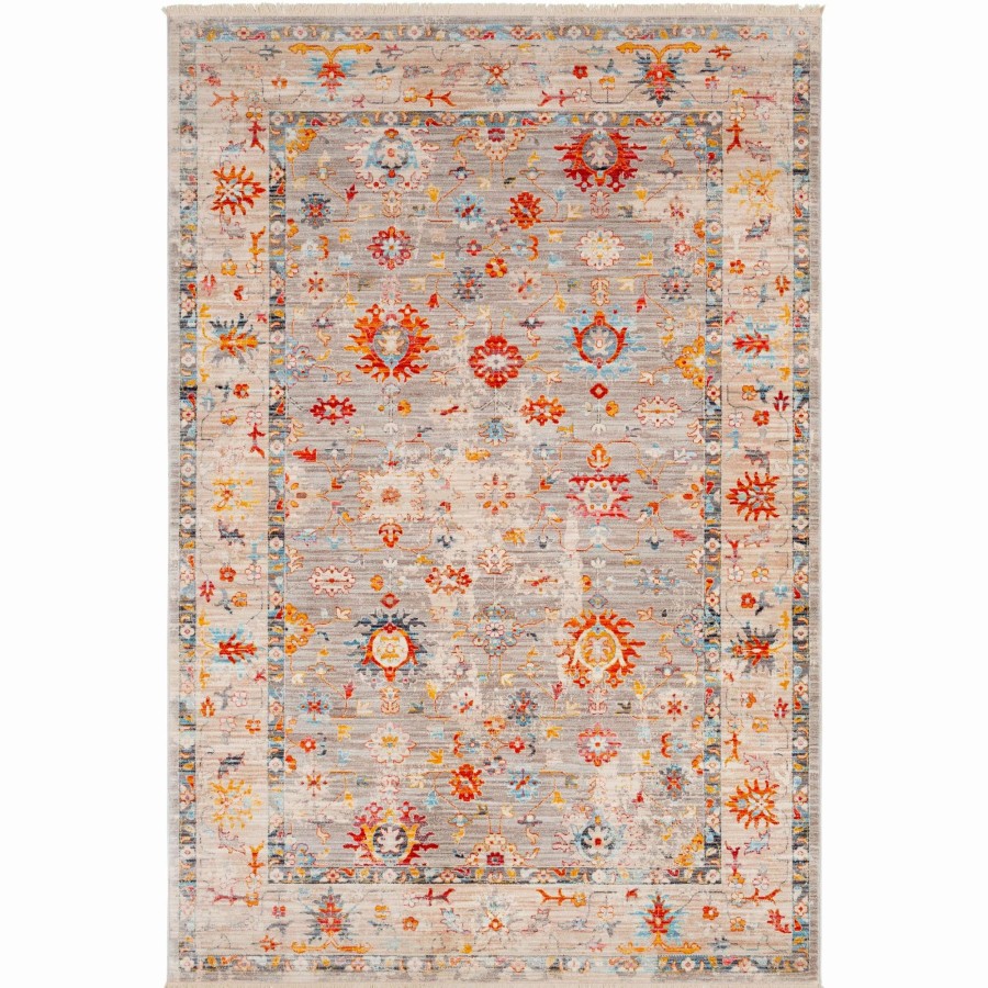 Home Goods * | Discount Gracewood Hollow Bensmaia Vintage Persian Traditional Beige Multi Area Rug 5 X 7'9