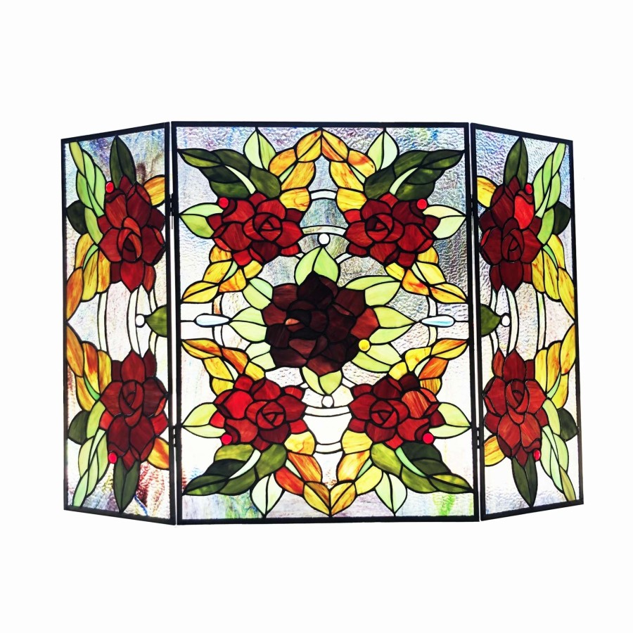 Home Goods * | Budget Gracewood Hollow Centina Multicolored Floral 3-Panel Fireplace Screen