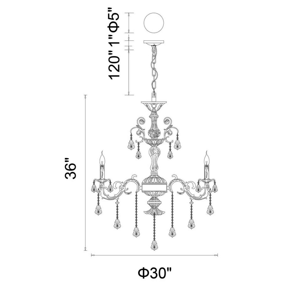 Lighting & Ceiling Fans * | Budget Gracewood Hollow Haggar 8-Light Antique Brass Chandelier With Crystal Accents