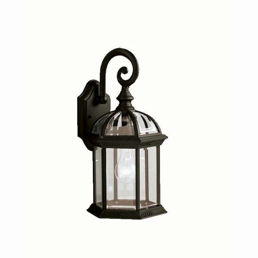 Lighting & Ceiling Fans * | Wholesale Gracewood Hollow Lleshanaku 1-Light Black Outdoor Wall Lantern