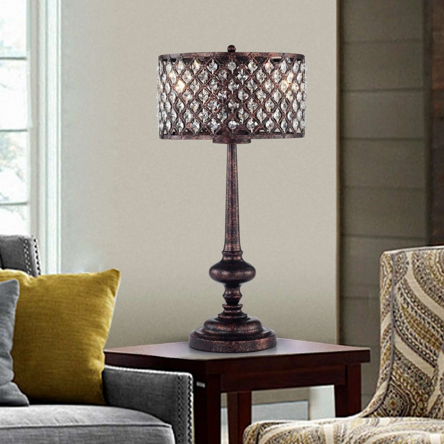 Lighting & Ceiling Fans * | Hot Sale Gracewood Hollow Huo 3-Light Table Lamp