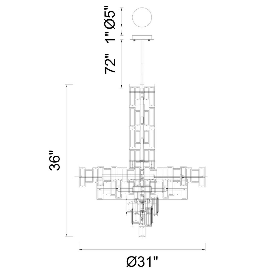 Lighting & Ceiling Fans * | Buy Gracewood Hollow Amang 18-Light Champagne/ Crystal Chandelier