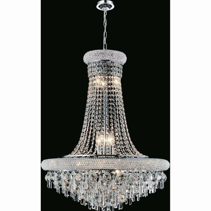 Lighting & Ceiling Fans * | New Gracewood Hollow Sawadogo 9-Light Beaded Crystal Chandelier