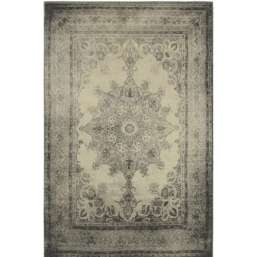 Home Goods * | Best Reviews Of Gracewood Hollow Oskison Faded Medallion Rug