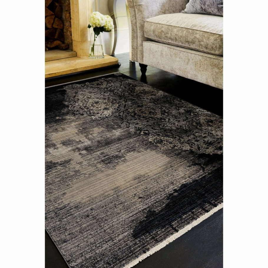 Home Goods * | Budget Gracewood Hollow Renza Distressed Damask Rug