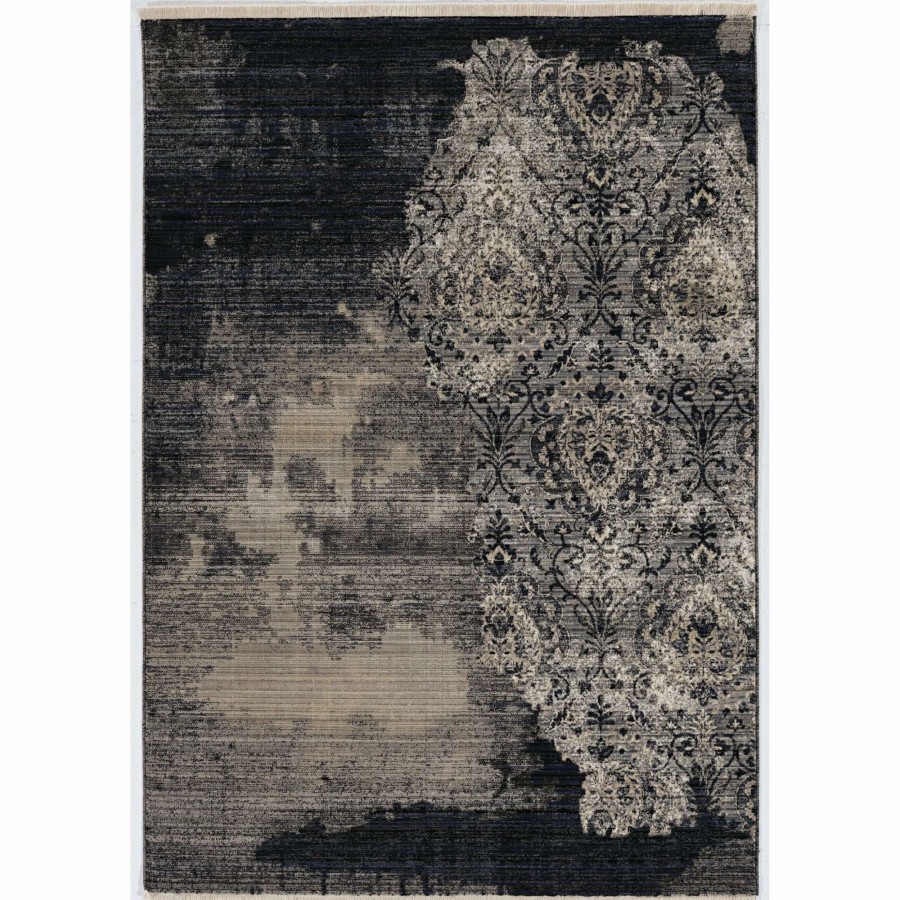 Home Goods * | Budget Gracewood Hollow Renza Distressed Damask Rug